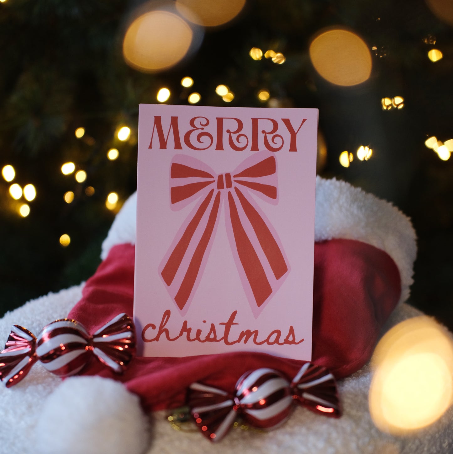 POSTCARD CHRISTMAS BOW
