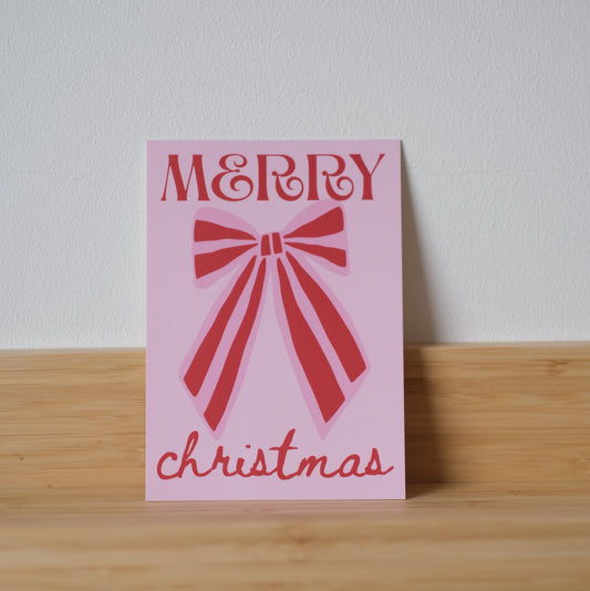 POSTCARD CHRISTMAS BOW