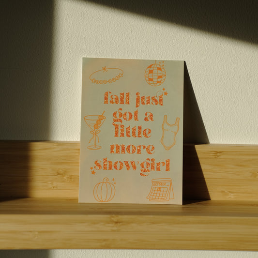POSTCARD TAYLOR SWIFT THE LIFE OF A SHOWGIRL