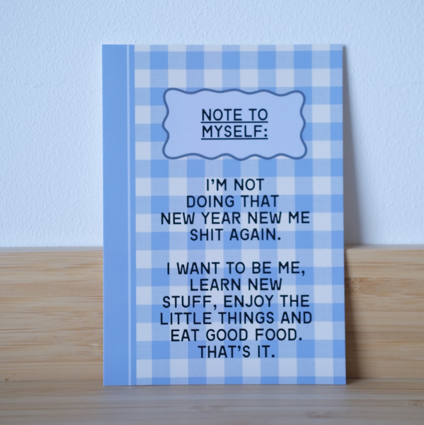 POSTCARD "NEW YEAR NEW ME"