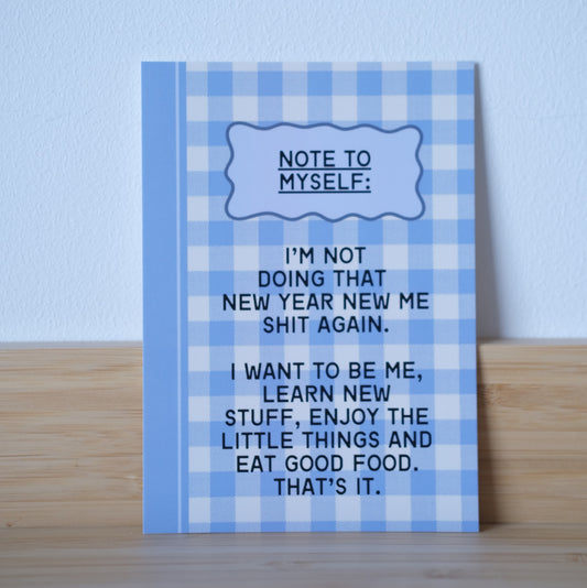 POSTCARD "NEW YEAR NEW ME"