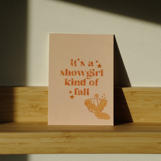 POSTCARD TAYLOR SWIFT SHOWGIRL